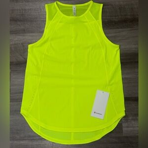 Lululemon Sculpt Tank Top Women’s Size 8 Hi-Vis Neon Yellow Mesh Panels Running